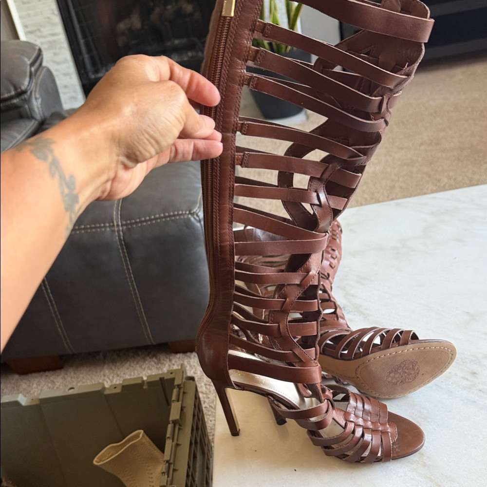 Vince Camuto Chestnut Gladiator Heels